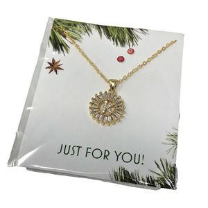 Nordstrom Gold Tone Necklace Mini Pave Alphabet Pendant “K” New